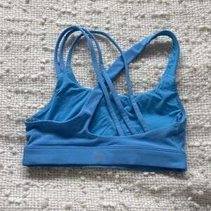 Athleta Light Blue Strappy Sports Bra